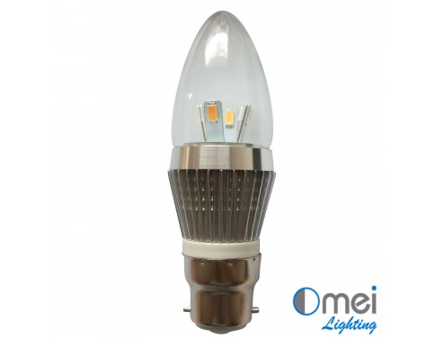 10piece LED B22 candle globe 3w halogen light Bulb CE RoHS Bullet Top